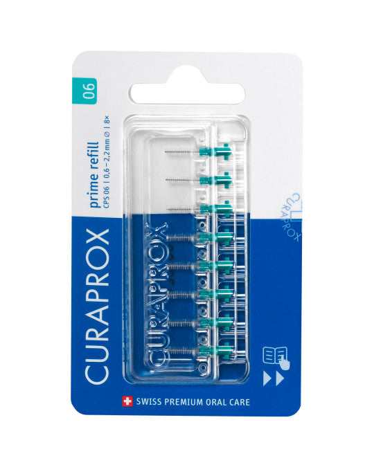 CURAPROX PRIME START tarpdančių šepetėlių papildymas, 8 vnt.