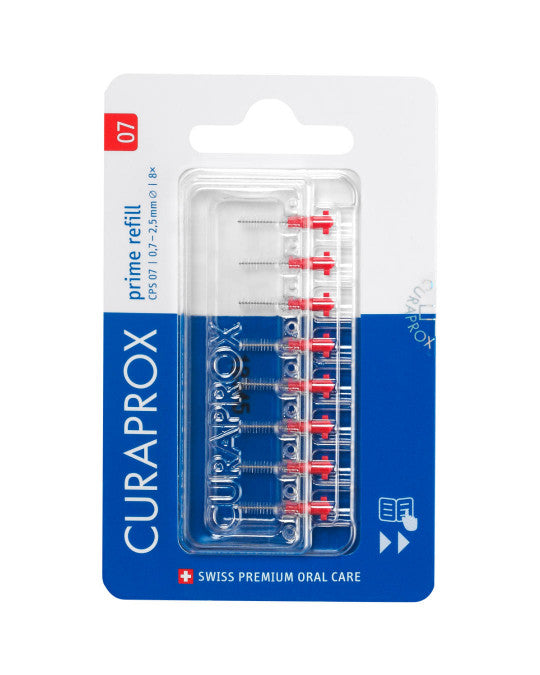 CURAPROX PRIME START tarpdančių šepetėlių papildymas, 8 vnt.