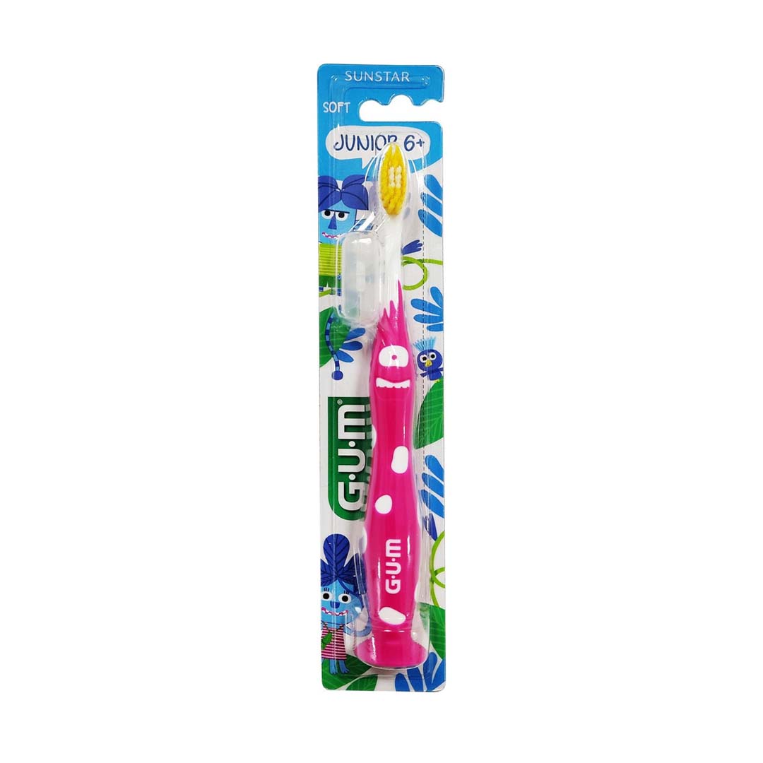 GUM JUNIOR MONSTERS minkštas dantų šepetėlis vaikams 6+