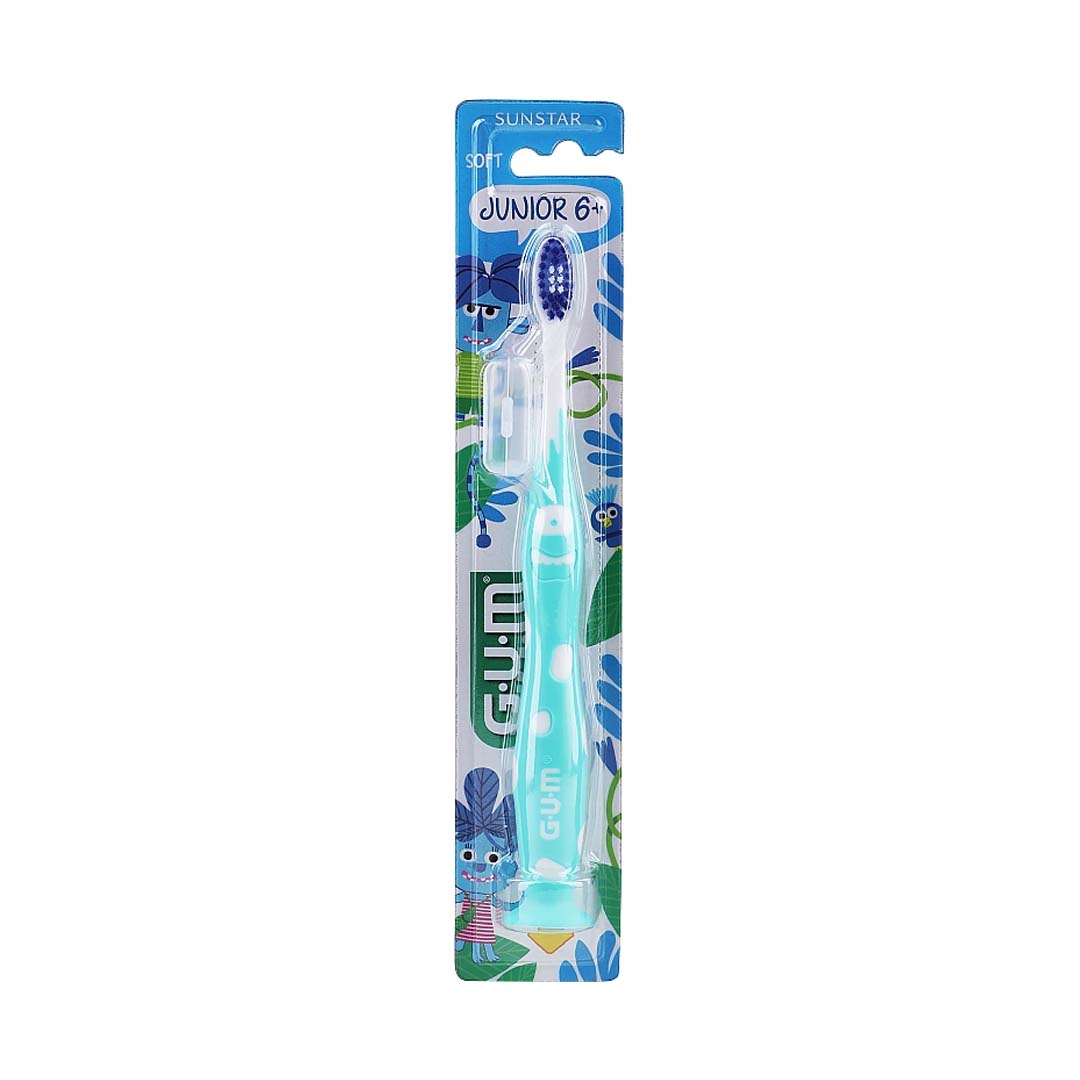 GUM JUNIOR MONSTERS minkštas dantų šepetėlis vaikams 6+