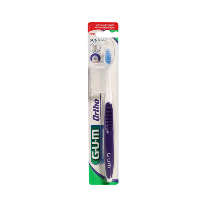 GUM ORTHO dantų šepetėlis nešiojantiems breketus