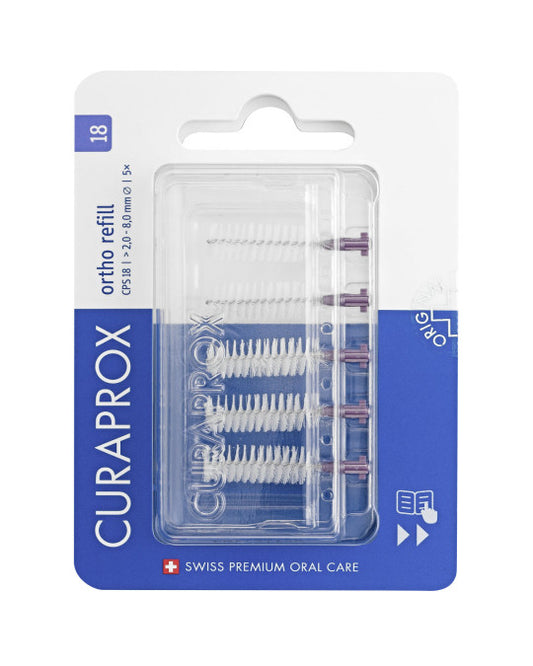 CURAPROX PRIME START ORTHO tarpdančių šepetėlių papildymas, 5 vnt.